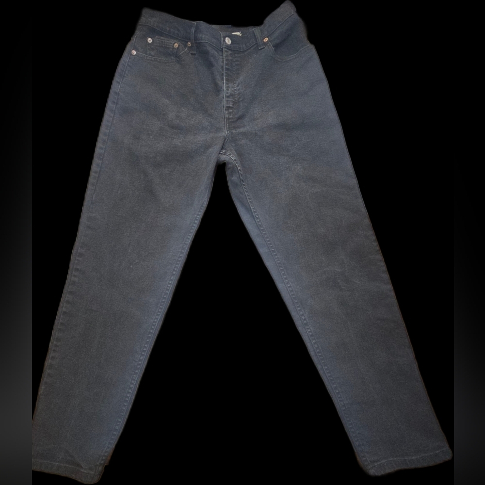 Levi’s 550 Relaxed Fit Jeans Women’s 12 Black Tapered Leg Stretch